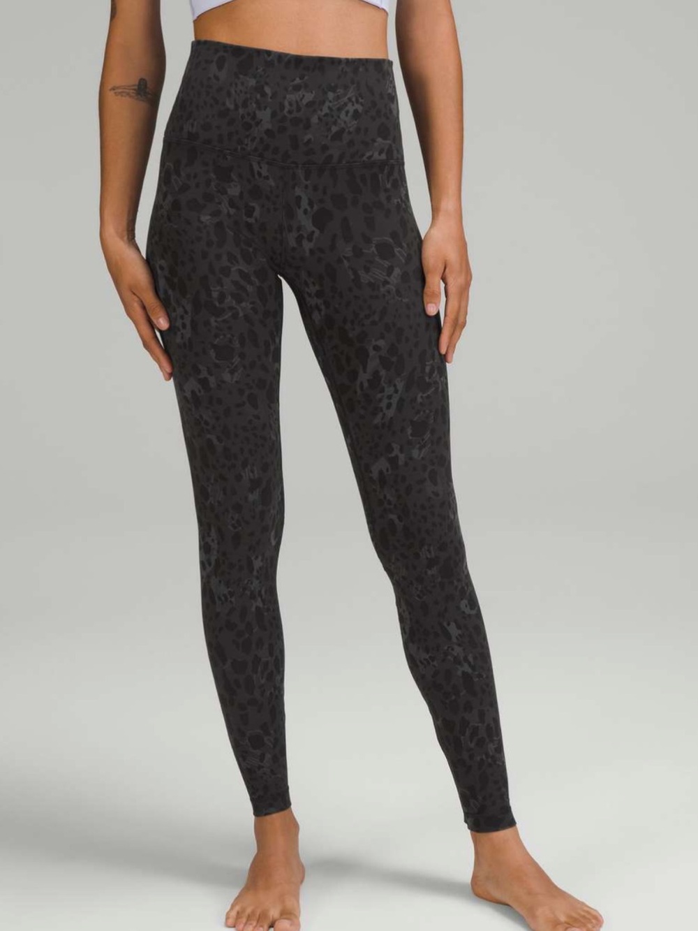Brand new lululemon align cheetah camo deep coal multi size 6